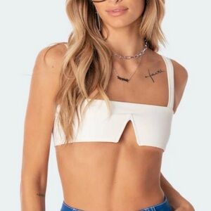 Edikted white crop top